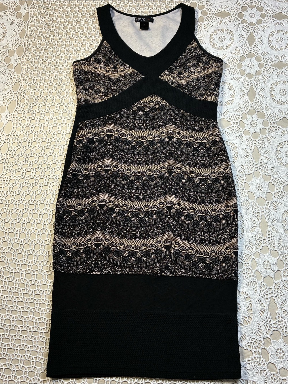 Black Nude Sheath Dress